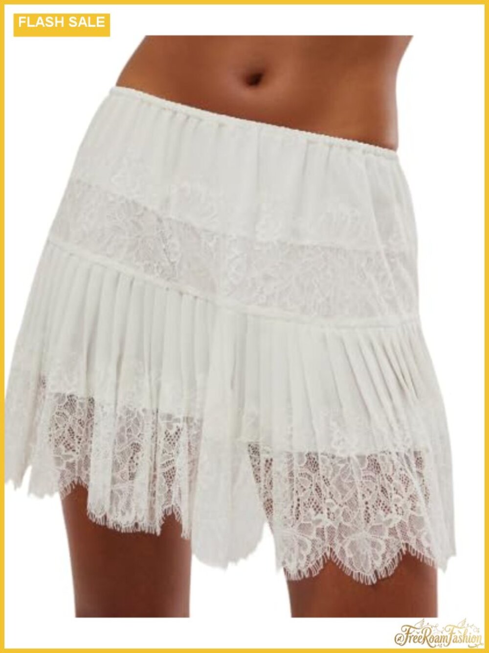 Lace Mini Skirt Ruffle Layered Flowy Half Slip Underskirt Y2K